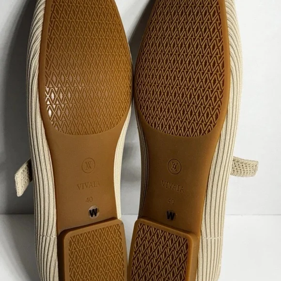 VIVAIA Shoes Womens Sz 9/40 Square-Toe Margot Mary Jane Minimalist Travel Ballet - Picture 7 of 10